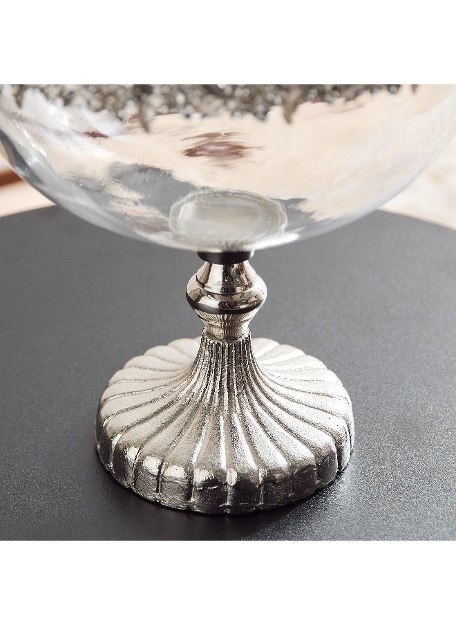 Iras Decoratiove Brass Crystal Bowl - 25x25x17 cm