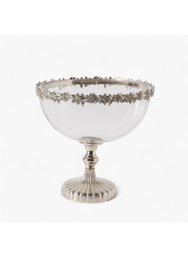 Iras Decoratiove Brass Crystal Bowl - 25x25x17 cm