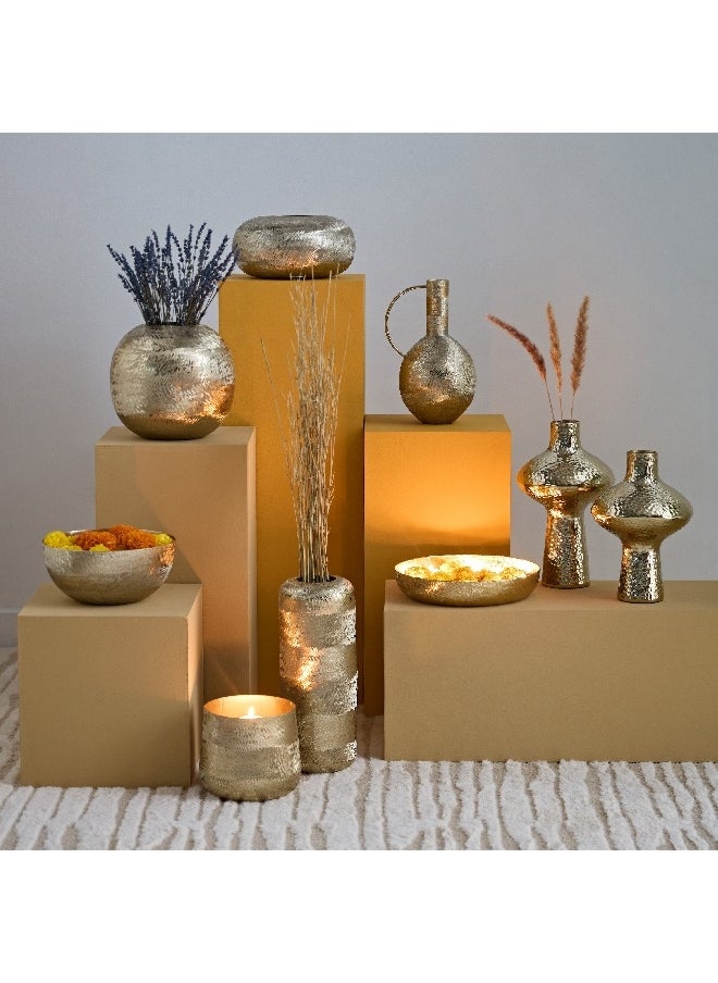 Catlyn Aluminium Hammered Vase 17 x 17 x 32 cm