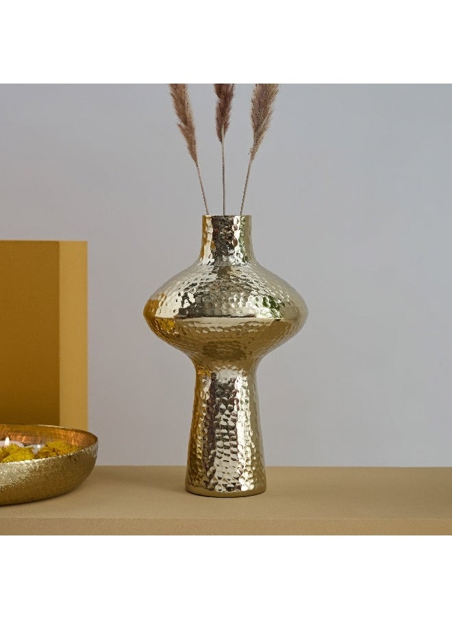 Catlyn Aluminium Hammered Vase 17 x 17 x 32 cm