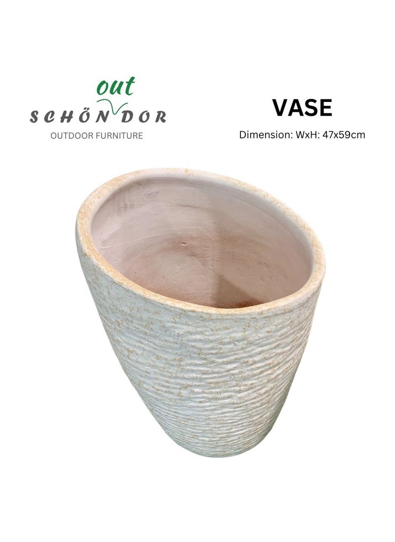 Vase White | Flower Pot | 47x59cm | Home Decor |Outdoor | Durable