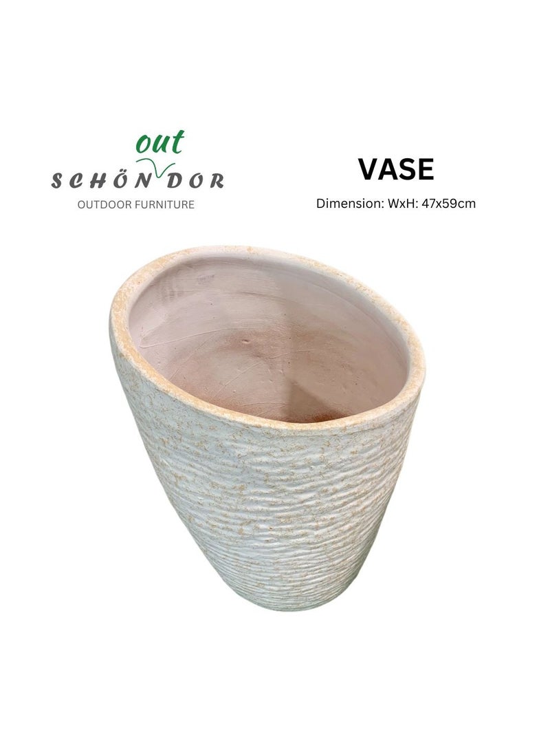 Vase | White | Size 47x59cm | Indoor and Outdoor | Home Decor | Home Accessories