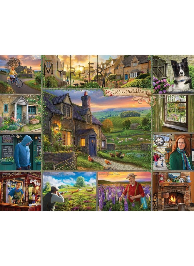 Puzzles Murder In Little Piddling - 1000 Piece Jigsaw Puzzle And Murder Mystery