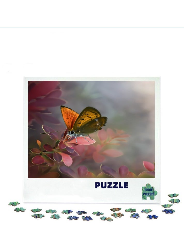 1000-Piece Colorful Butterfly Insect Puzzle for Relaxing Decor