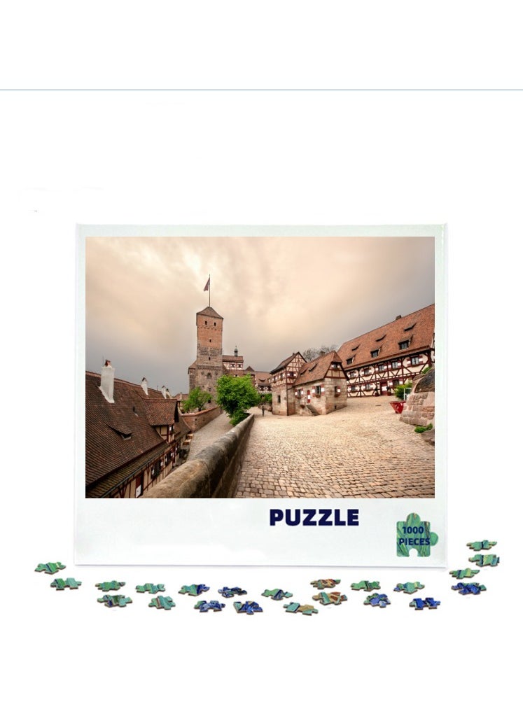 1000-Piece Colorful European Cityscape Puzzle