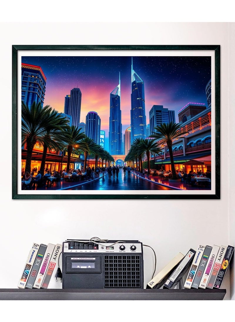 1000-Piece Dubai Nightscape Puzzle - Stunning Cityscape Jigsaw