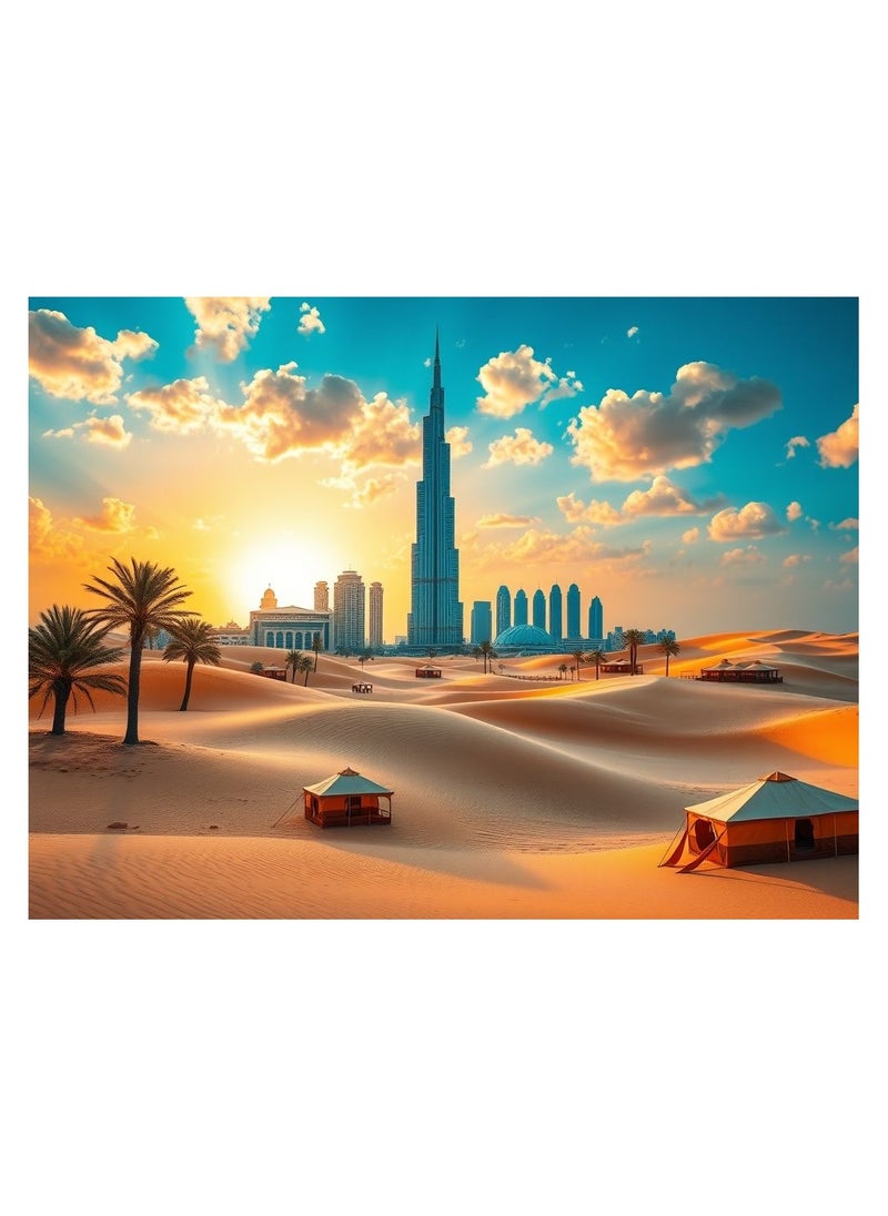 1000-Piece Dubai Desert Landscape Jigsaw Puzzle