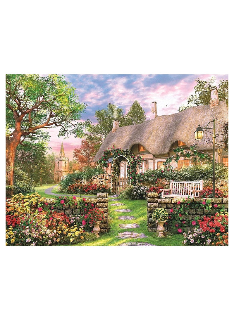 1000-Piece European Garden Scenic Puzzle - A Captivating Mind Challenge