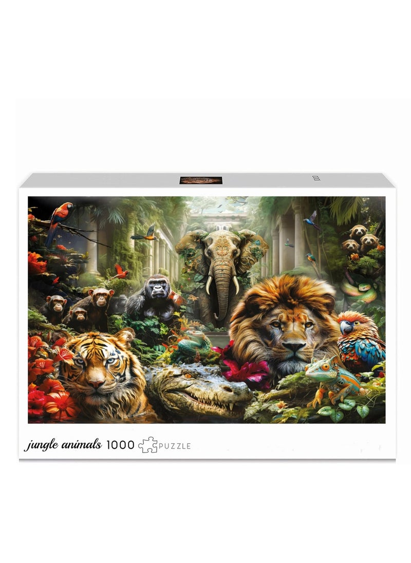 1000-Piece Jungle Animal Mystery Puzzle - Fun and Challenging Brain Teaser