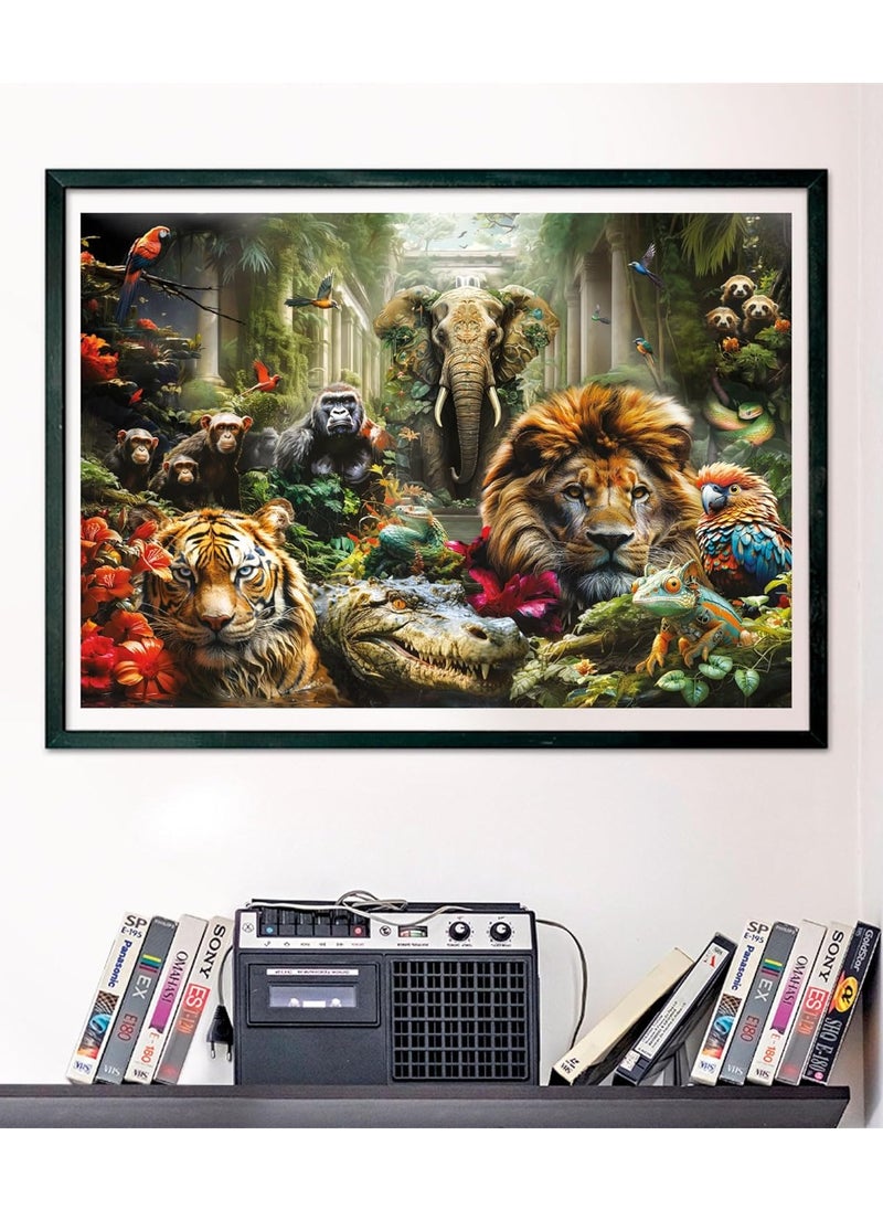 1000-Piece Jungle Animal Mystery Puzzle - Fun and Challenging Brain Teaser