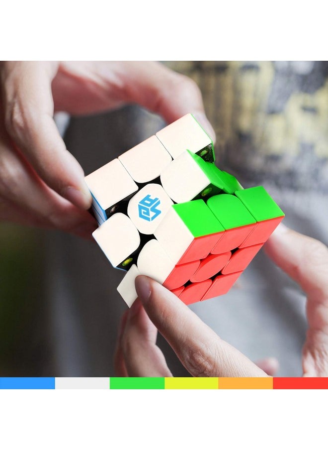 Gan 354 M V2, Gan Cube 3X3, Magnetic Speed Cube, Stickerless Magic Cube Puzzle Toy For Kids Toddlers Adults, Lite Version