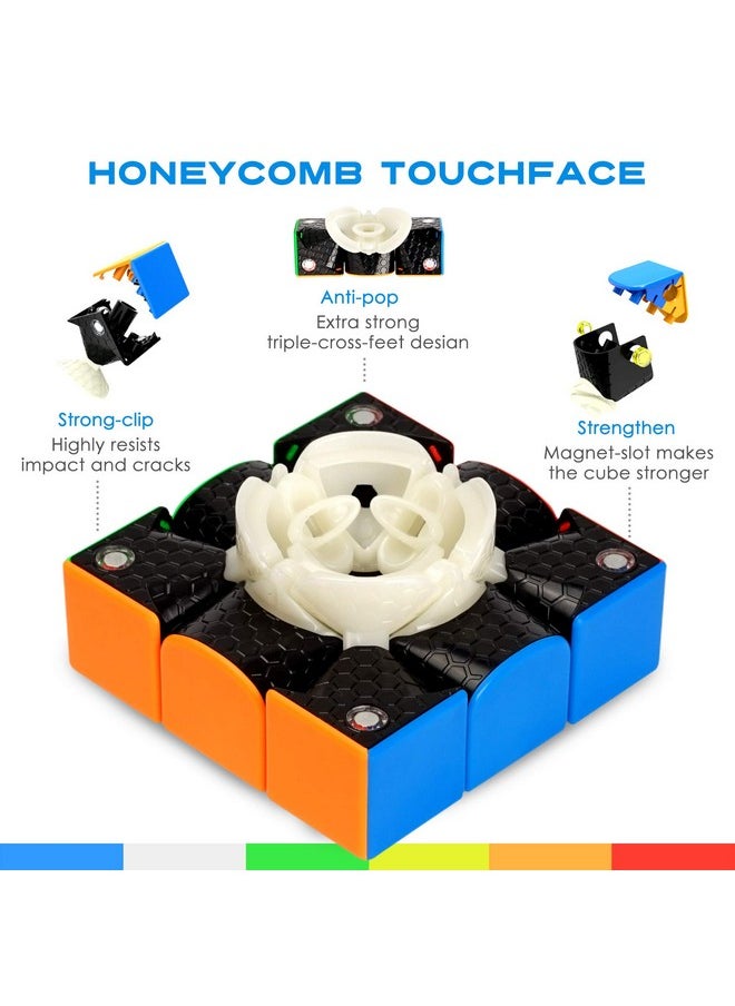 Gan 354 M V2, Gan Cube 3X3, Magnetic Speed Cube, Stickerless Magic Cube Puzzle Toy For Kids Toddlers Adults, Lite Version