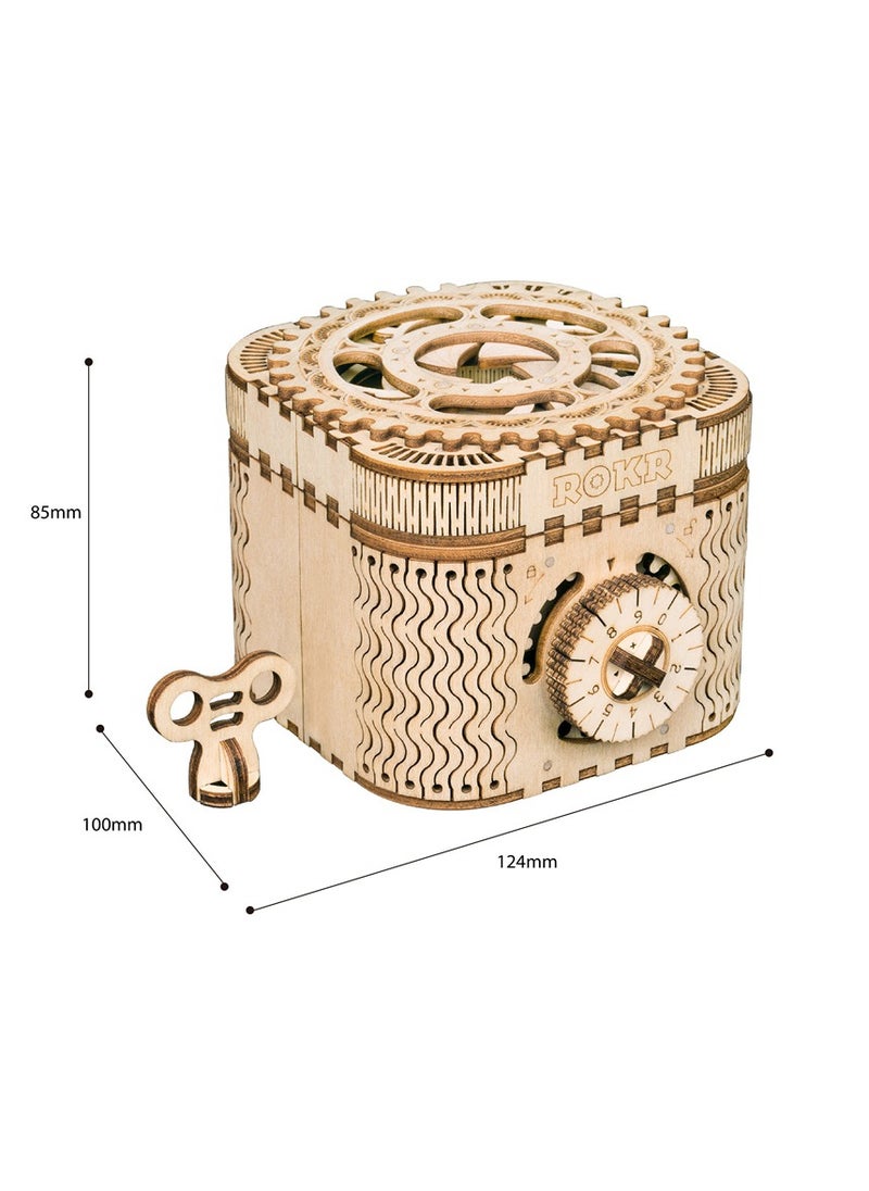 ROKR Treasure Box Mechanical Gears 3D Wooden Puzzle LK502 Premium 3D Puzzle Building Kits for Adults & Teens - Decorative Home Décor, Ramadan & Holiday Gift (Eid and Birthday) for Puzzle Enthusiasts, Stress Relief STEM Project