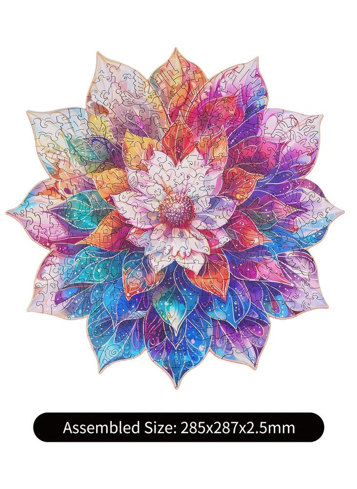 Rowood Mystic Mandala Flower Wooden Jigsaw Puzzle Premium Building Kits for Adults & Teens - Decorative Home Décor, Ramadan & Holiday Gift (Eid and Birthday) for Puzzle Enthusiasts, Stress Relief STEM Project