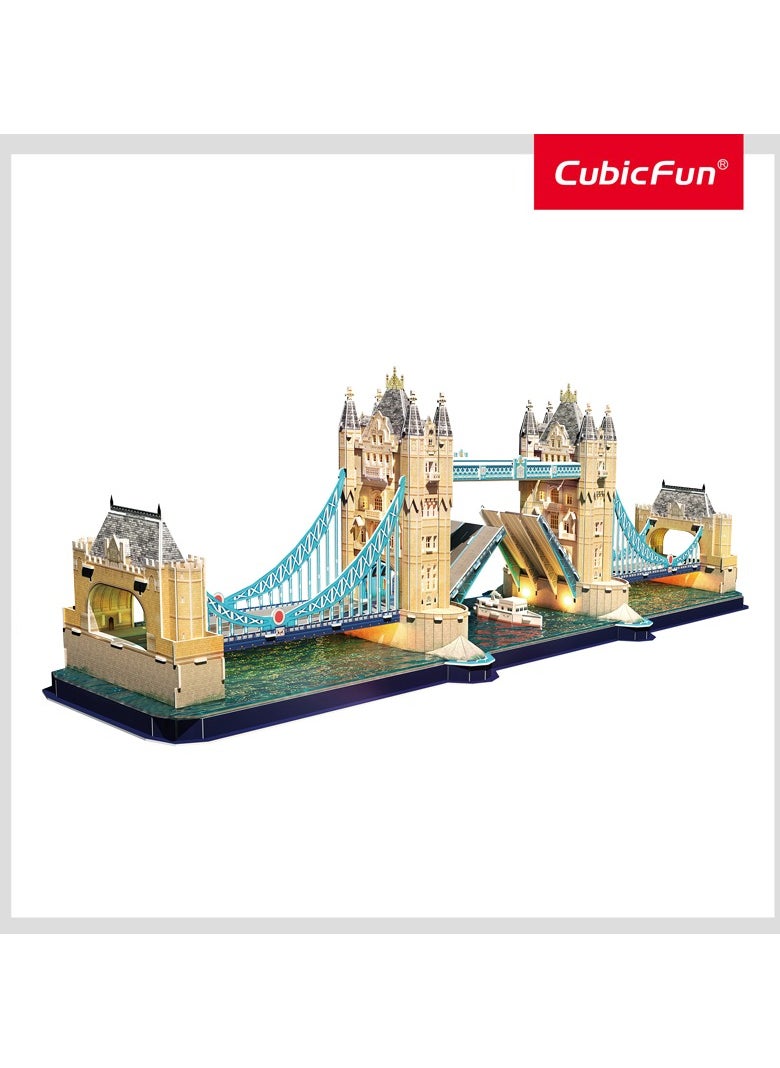 CubicFun 3D LED Puzzles Tower Bridge 222 Pieces | Building Kit | For Adults and Children