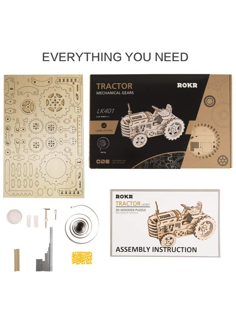ROKR Tractor LK401 Premium 3D Puzzle Building Kits for Adults & Teens - Decorative Home Décor, Ramadan & Holiday Gift (Eid and Birthday) for Puzzle Enthusiasts, Stress Relief STEM Project