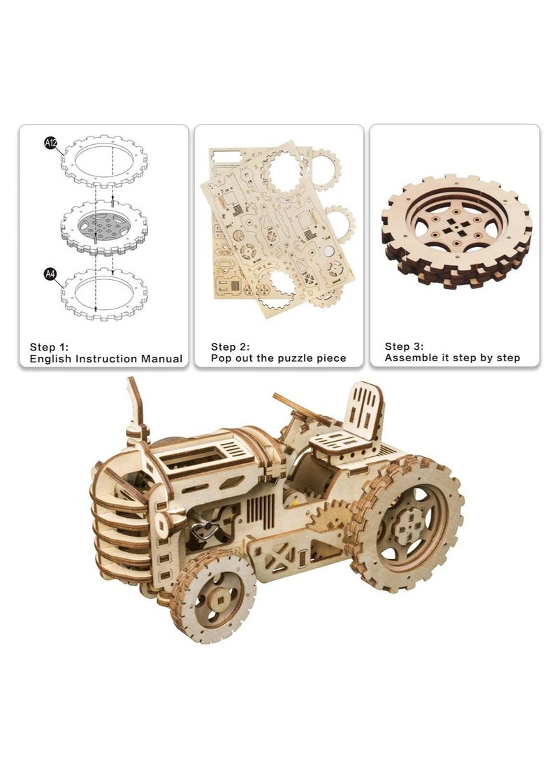 ROKR Tractor LK401 Premium 3D Puzzle Building Kits for Adults & Teens - Decorative Home Décor, Ramadan & Holiday Gift (Eid and Birthday) for Puzzle Enthusiasts, Stress Relief STEM Project