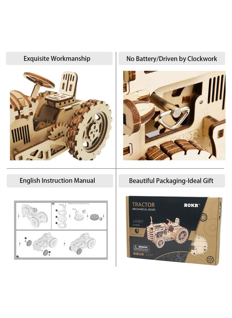 ROKR Tractor LK401 Premium 3D Puzzle Building Kits for Adults & Teens - Decorative Home Décor, Ramadan & Holiday Gift (Eid and Birthday) for Puzzle Enthusiasts, Stress Relief STEM Project