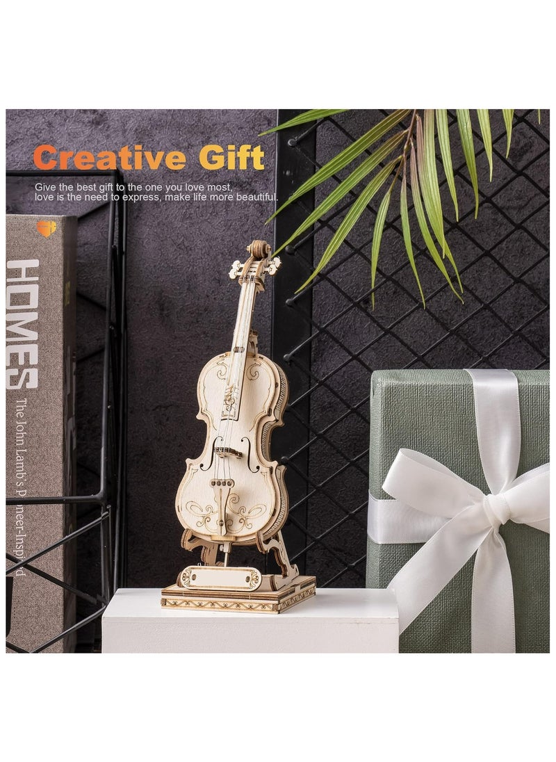 Rolife Cello TG411Premium 3D Puzzle Building Kits for Adults & Teens - Decorative Home Décor, Ramadan & Holiday Gift (Eid and Birthday) for Puzzle Enthusiasts, Stress Relief STEM Project