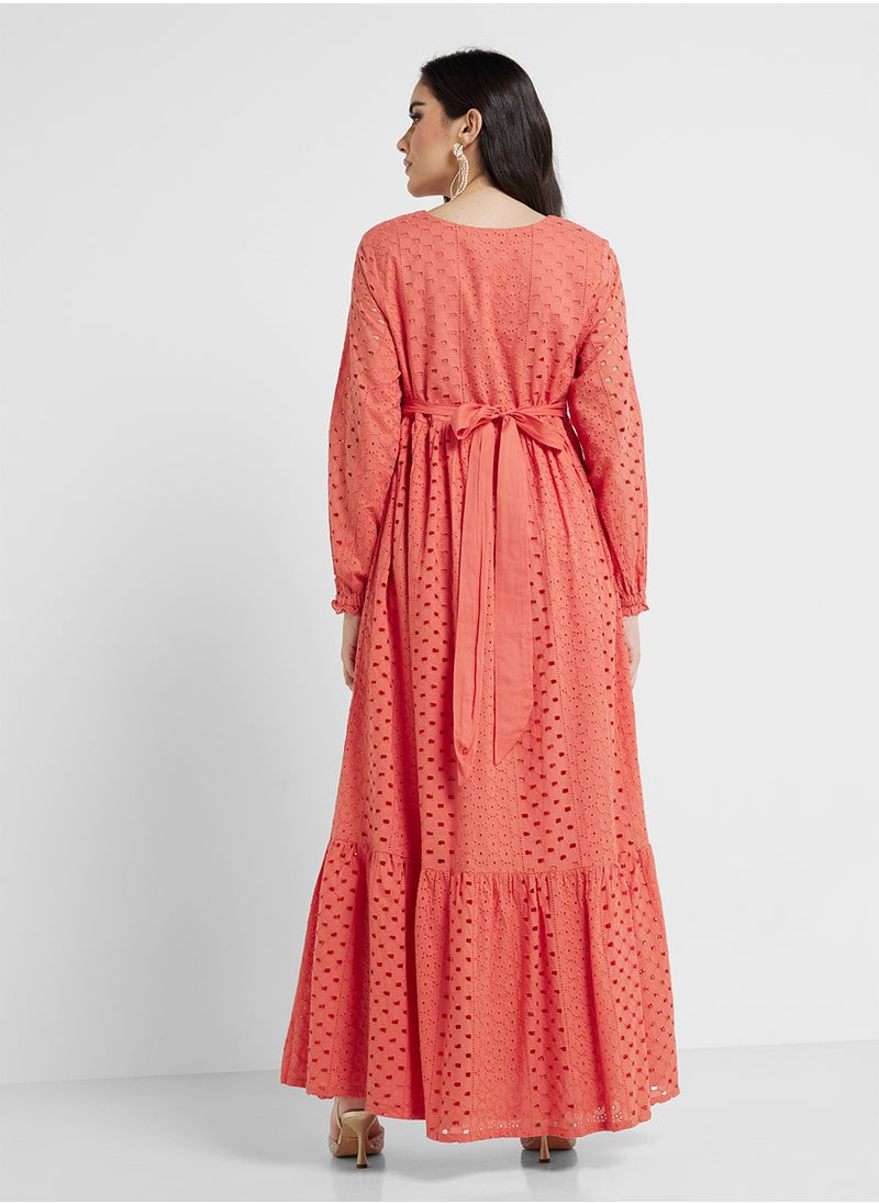Schiffli Cotton Jalabiya