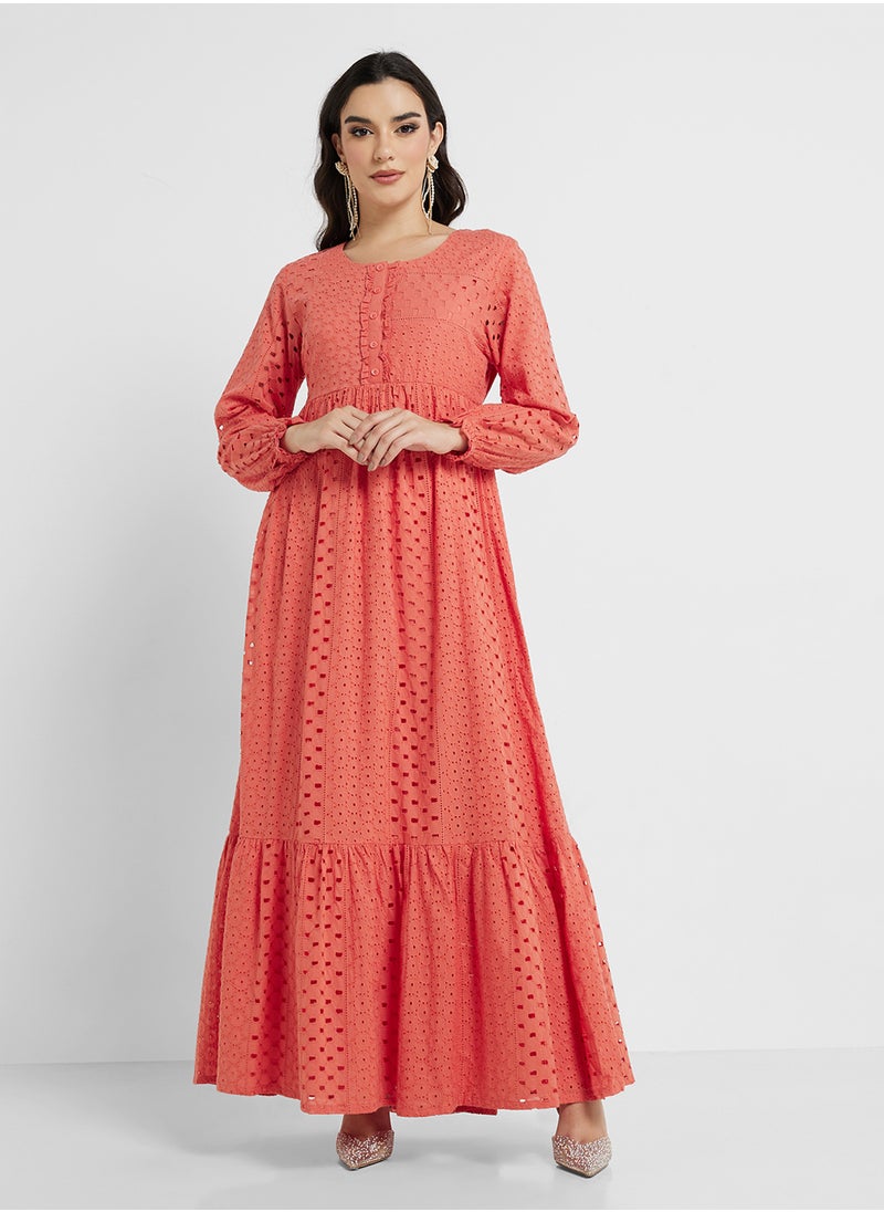 Schiffli Cotton Jalabiya