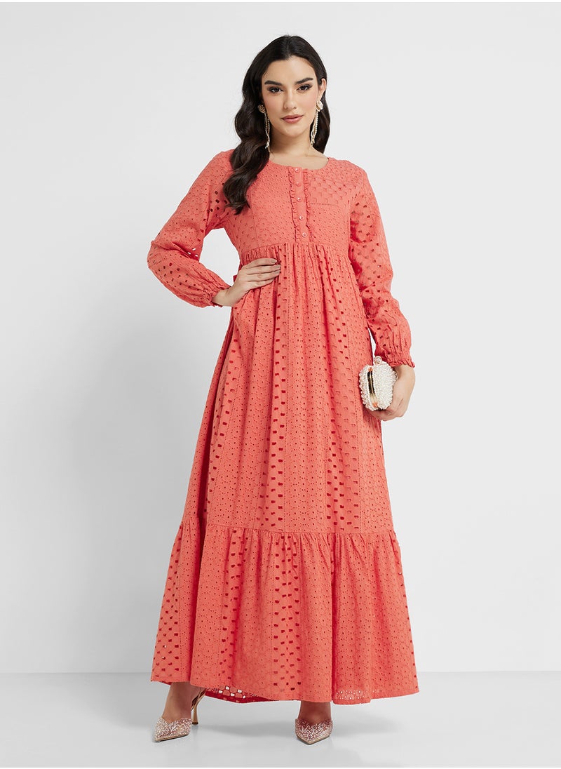 Schiffli Cotton Jalabiya