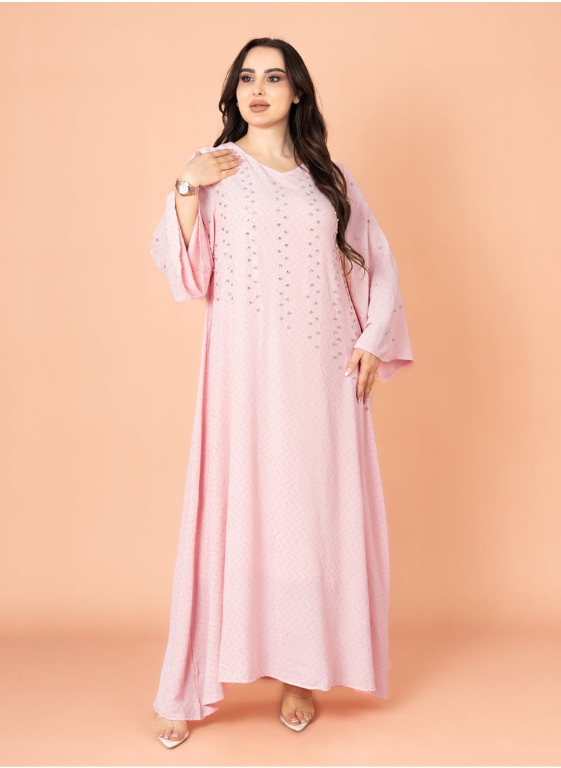 Crystal Cascade Jalabiya Pink