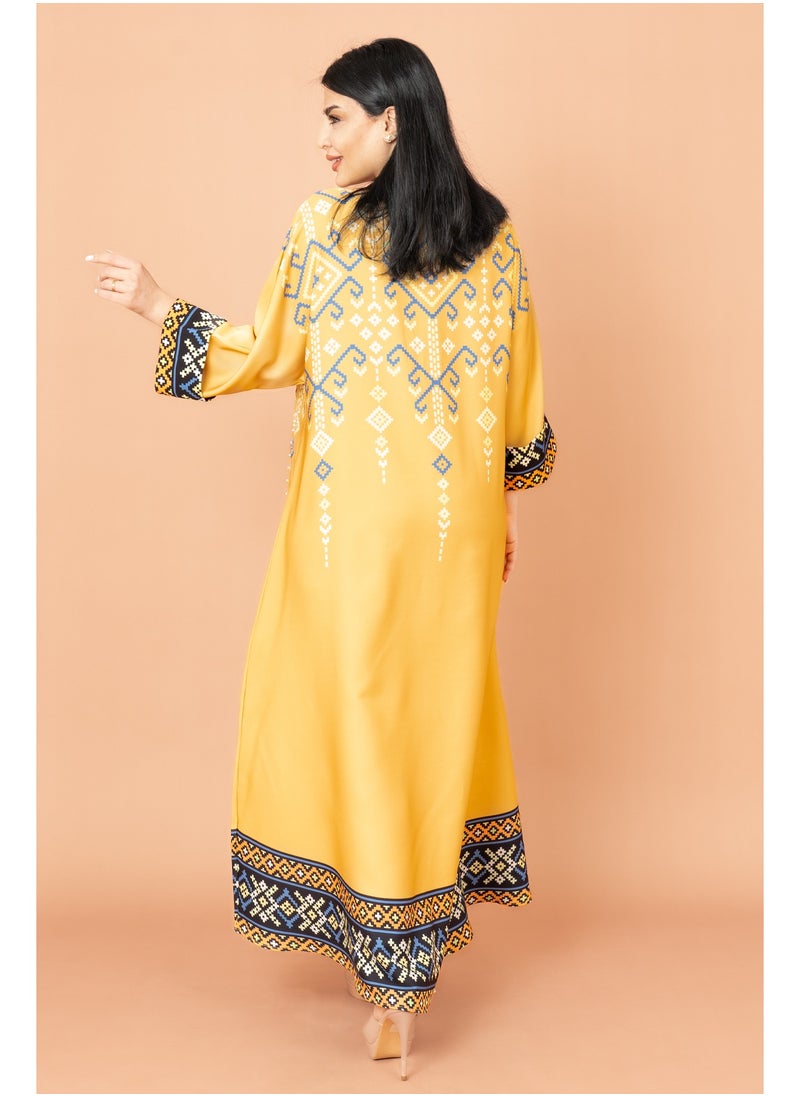 Oriental Charm Jalabiya Yellow
