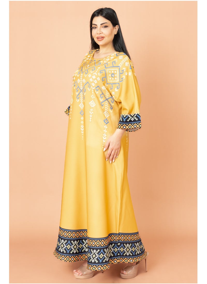 Oriental Charm Jalabiya Yellow