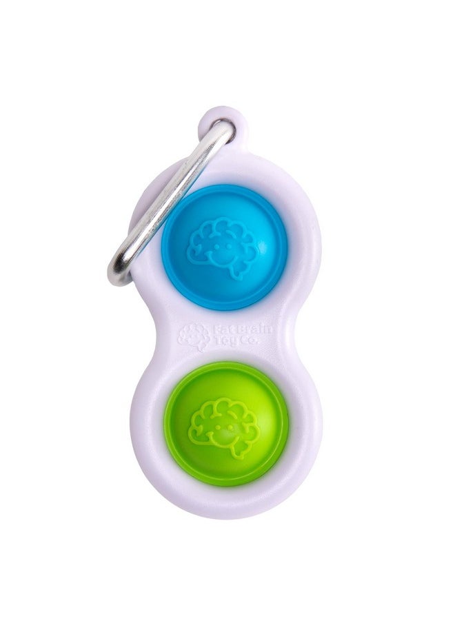 Simpl Dimpl - Simple Dimple - Blue/Lime - Popping Fidget Keychain