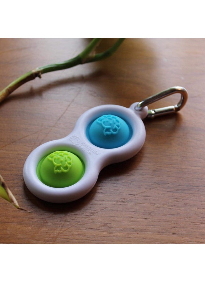 Simpl Dimpl - Simple Dimple - Blue/Lime - Popping Fidget Keychain