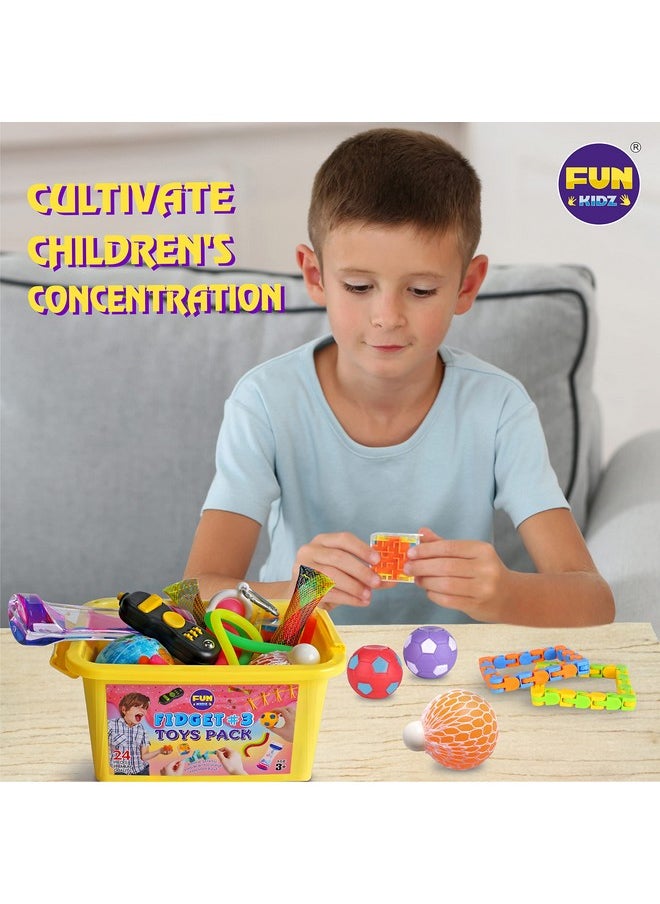 Gift Fidget Box Toys Pack For Kids 3-12, Funkidz Sensory Toys For Boys Girls Age 7-12 Autistic Children In Mystery Storage Portable Box