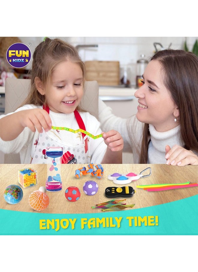Gift Fidget Box Toys Pack For Kids 3-12, Funkidz Sensory Toys For Boys Girls Age 7-12 Autistic Children In Mystery Storage Portable Box