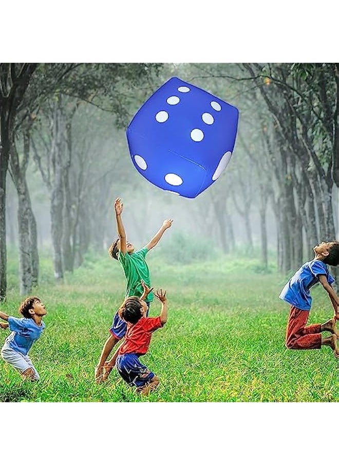 16 Jumbo Inflatable Dice (2-Pack) - Red and Blue Giant Dice for Indoor & Outdoor Board Games, Ludo, Pool Parties - Fun & Versatile Party Decorations and Game Accessories