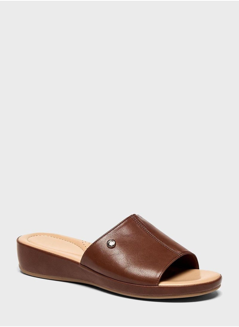 One Strap Wedge Sandals