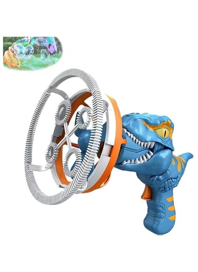 Dino-mite Bubble Blaster: Portable Dinosaur Bubble Maker with Batteries and Bubble Solution - Ideal for Kids - 1/2 Pcs Pack (Blue)