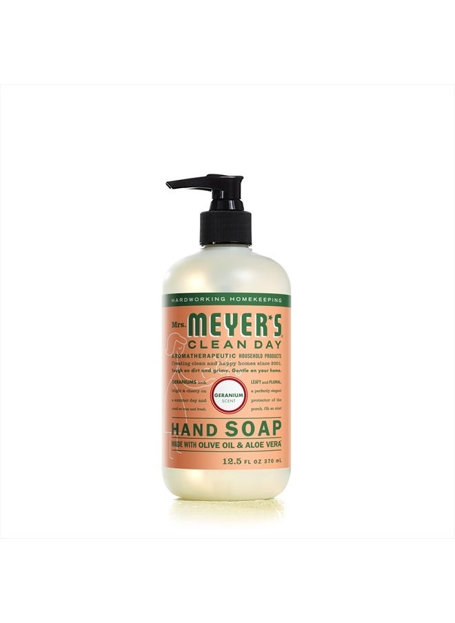 Hand Soap, Made with Essential Oils, Biodegradable Formula, Geranium, 12.5 fl. oz