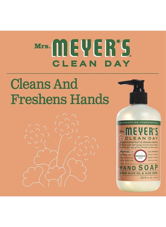 Hand Soap, Made with Essential Oils, Biodegradable Formula, Geranium, 12.5 fl. oz