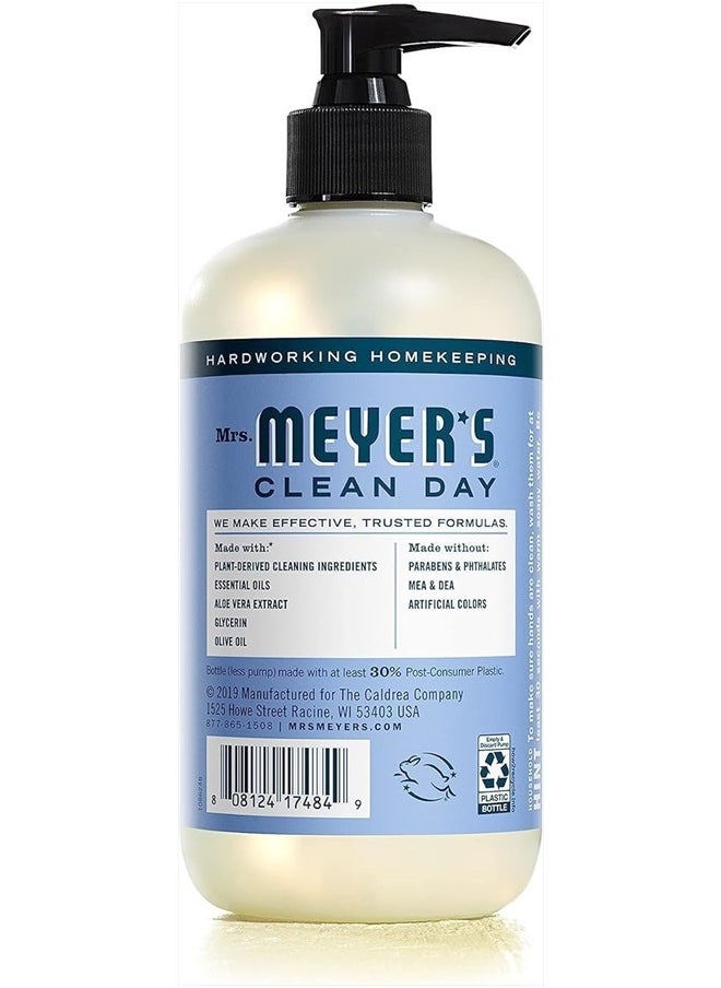 Mrs. Meyers Clean Day Liquid Hand Soap Hard 12.5 Oz Bluebell Scent Pump Dispenser (Pack of 6)