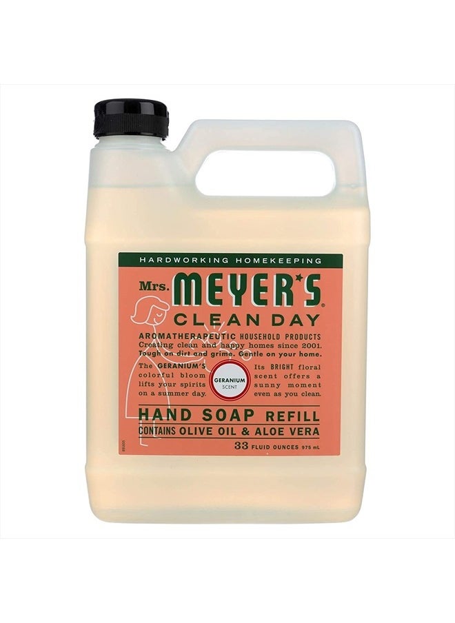 Mrs. Meyers Liquid Hand Soap Refill Liquid 33 Oz Geranium Scent