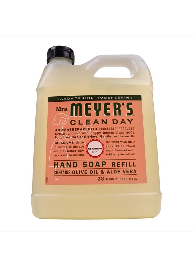 Mrs. Meyers Liquid Hand Soap Refill Liquid 33 Oz Geranium Scent