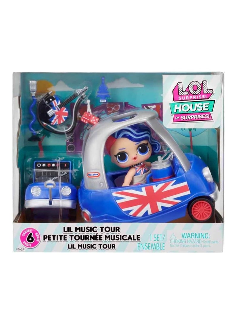 L.O.L. Surprise! House Furniture Playset with Doll - Lil Music Tour Playset With 6 Surprises for Age 3+