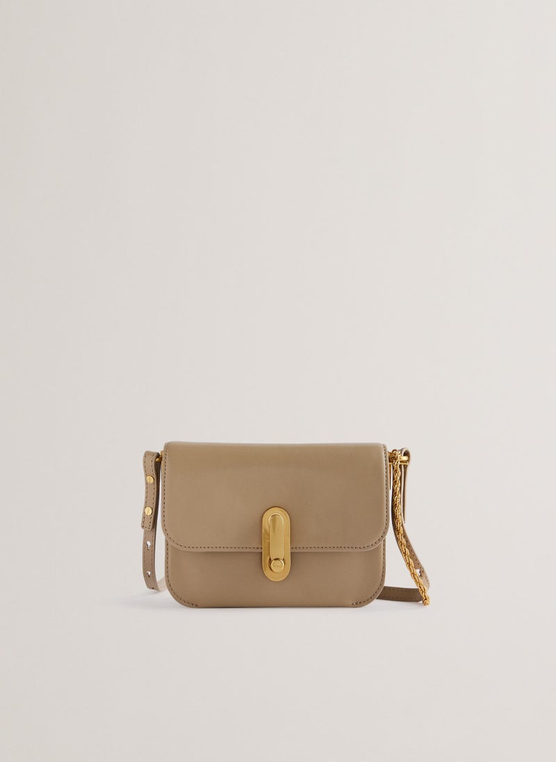 Flap Over Chain Detailed Crossbody