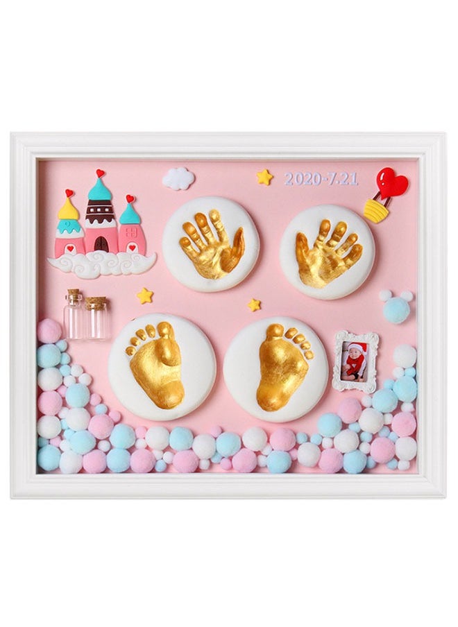 Memorial Baby Hand and Footprint Kit – Newborn Lanugo Memory Photo Frame Gift Box – Cherished Keepsake for Baby Footprints u0026 Handprints – Perfect Baby Shower Gift Idea With Light