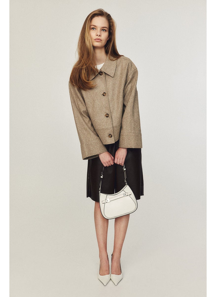 Strap-Detail Shoulder Bag