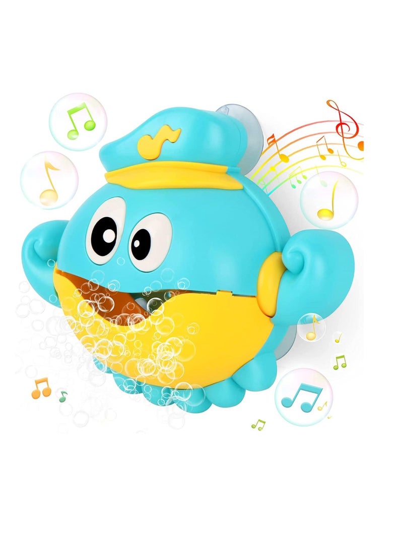 Baby Bath Toys Bubble Machine, 1000+ Bubbles Per Minute with Nursery Rhymes, Automatic Octopus Bubble Maker Bath Toys for the Bathtub for Toddlers Babies Boys Girls