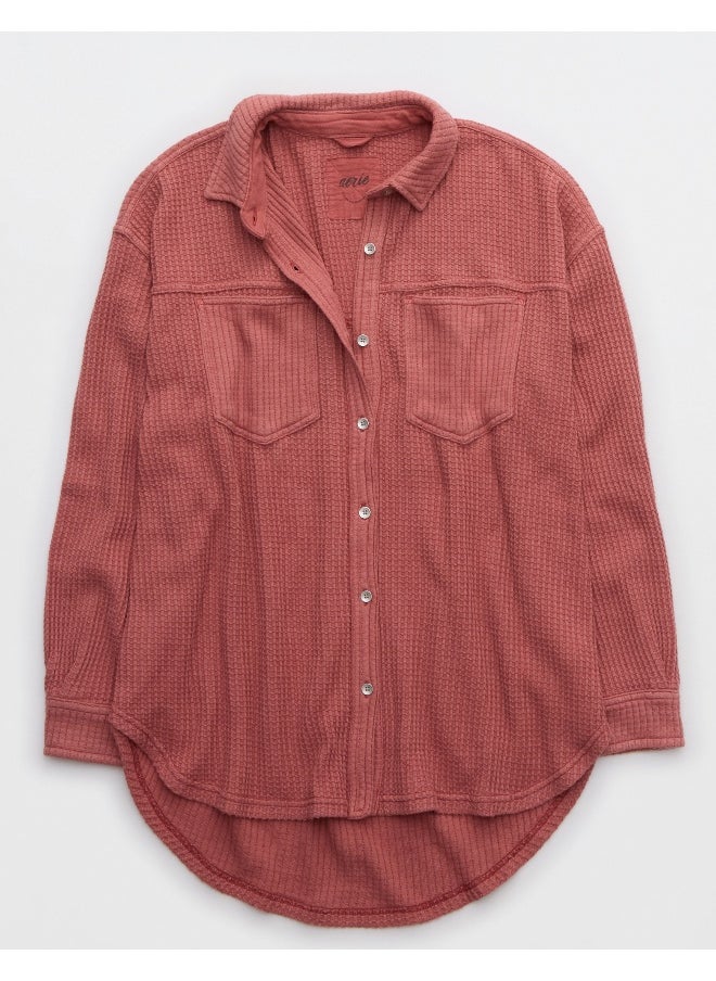 Fave Waffle Button Down Shirt