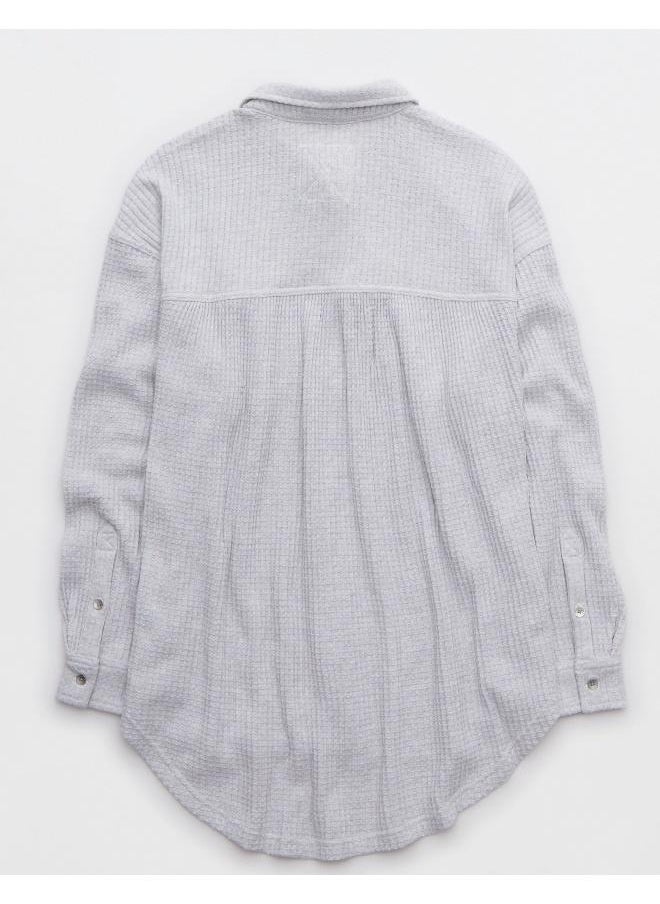 Fave Waffle Button Down Shirt