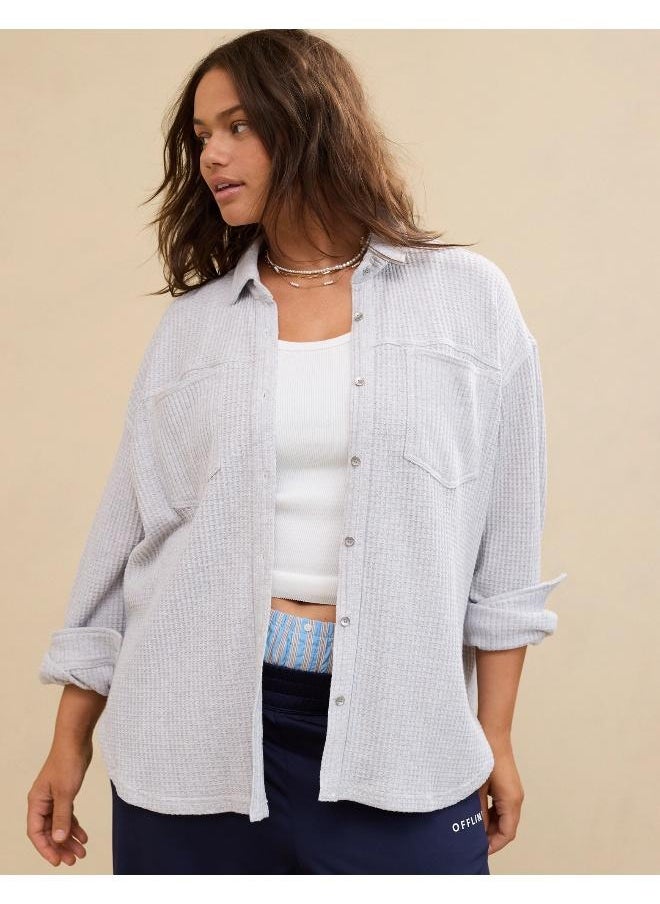 Fave Waffle Button Down Shirt