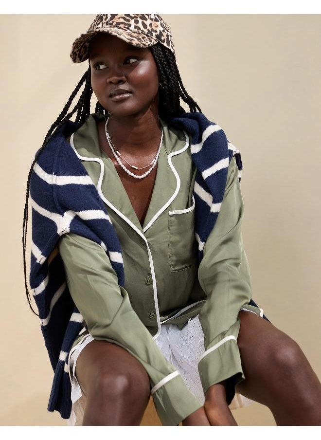 Aerie Off-Duty Satin Shirt